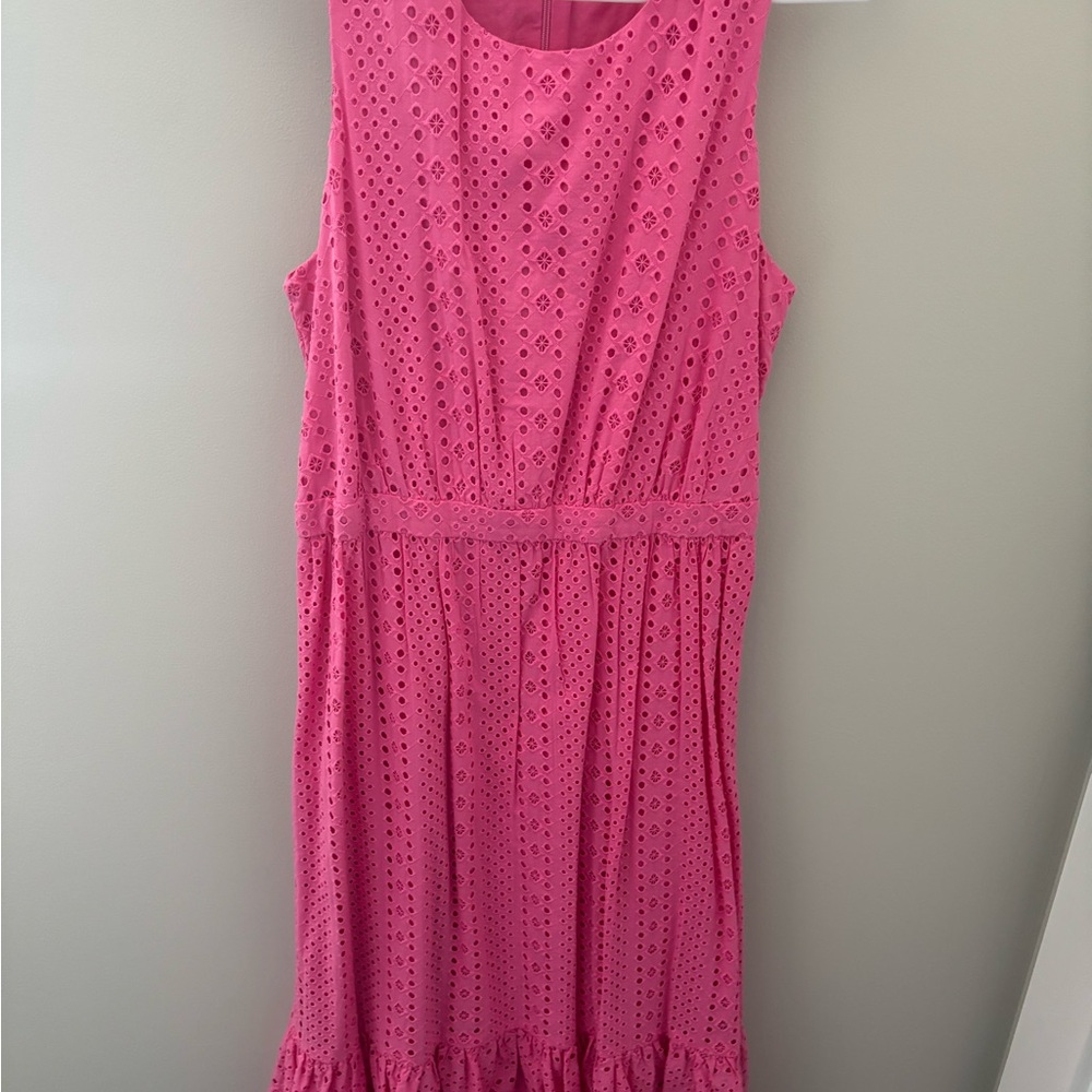 J.Crew Pink Eyelet Sleeveless Dress